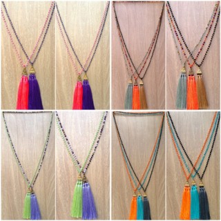 fashion necklace crystal beads tassels wholesale price free shipping